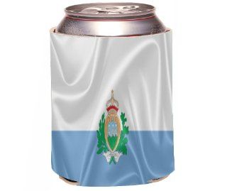 Rikki KnightTM San Marino Flag Design Drinks Cooler Neoprene Koozie Kitchen & Dining