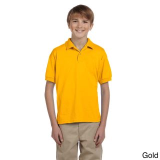 Gildan Gildan Youth Dryblend 50/50 Jersey Polo Shirt Gold Size L (14 16)