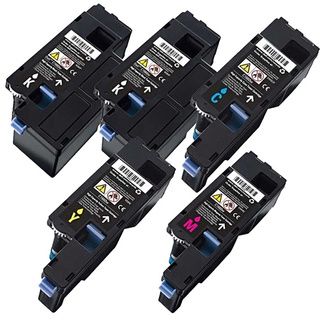 Dell C1660 Black, Cyan, Yellow, Magenta Compatible Toner Cartridges (pack Of 5)