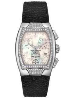 Technomarine DTSC25/8161  Watches,Womens TechnoDiamond Chronograph Black Sting Ray, Luxury Technomarine Quartz Watches