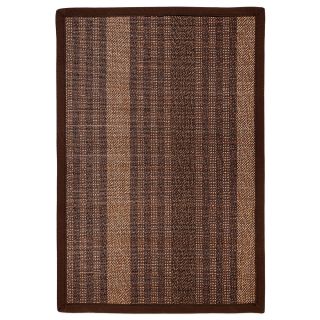 Osi Brown/ Light Brown Stripe Bamboo Rug (7 X 10)