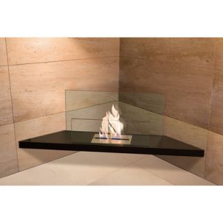 Radius Design Corner Flame Ethanol Fireplace 1*54A Finish Black / Black Body
