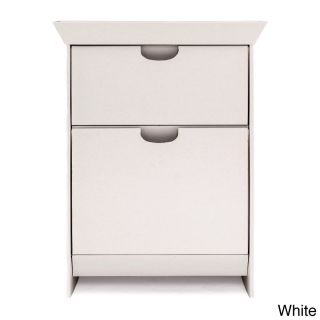 Smartdeco Smartstand High grade Cardboard Nightstand White Size 2 drawer