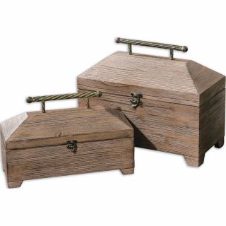 Tadao Natural Wood Boxes (set Of 2)