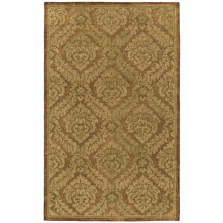 St. Joseph Copper Damask Hand tufted Wool Rug (50 X 79)