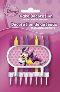 Disney Minnie Mouse Candles and Sign Cake Decoration Toys & Games