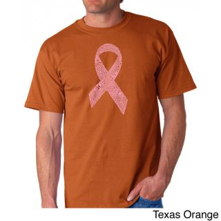 Los Angeles Pop Art Mens Cancer Ribbon T shirt