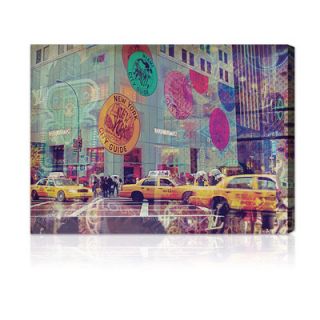 Oliver Gal NYC Fashion Taxi Graphic Art on Canvas 10080 Size 16 x 12