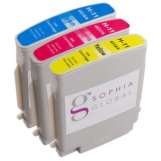 Sophia Global Compatible Ink Cartridge Replacement For Hp 11 (1 Cyan, 1 Magenta, 1 Yellow)