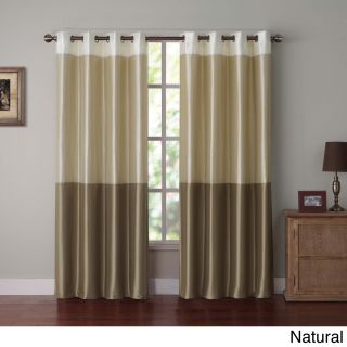 Victoria Classics Park Slope Color Block Grommet Curtain Panel Natural Size 54 x 84