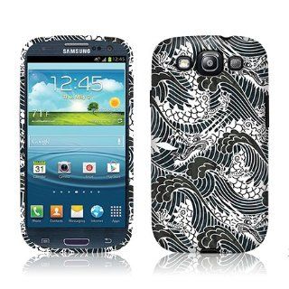 TaylorHe Dragons and Waves Samsung Galaxy S3 Siii i9300 Hard Case Printed Samsung Galaxy S3 Siii i9300 Cases UK MADE All Around Printed on Sides 3D Sublimation Highest Quality Cell Phones & Accessories