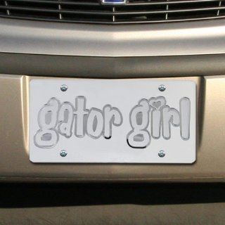 NCAA Florida Gators Satin Mirrored Gator Girl License Plate  Automotive License Plate Covers  Sports & Outdoors