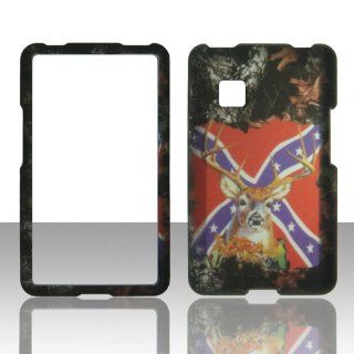 2D Camo Flag Stem Mossy Oak LG 840G Straight Talk prepaid Tracfone Net10 Case Cover Phone Snap on Cover Cases Protector Faceplates Cell Phones & Accessories