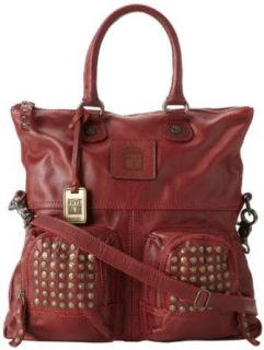 FRYE Brooke Fold Over DB858 Cross Body,Burnt Red,One Size Clothing