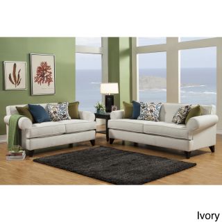 Furniture Of America Kenzi Chenille Fabric Sofa   Loveseat Set