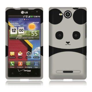 Panda Bear Rubberized Cover for LG Lucid 4G VS840 Cell Phones & Accessories