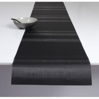 Chilewich Tuxedo Stripe Runner 0301 TXST Color Black, Size 57 W x 19 D