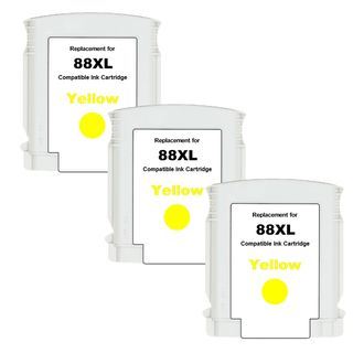 Hp 88xl (c9393an) Yellow Compatible High Yield Ink Cartridge (pack Of 3)