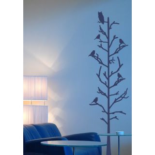 Alphabet Garden Designs Stick Tree with Birds Vinyl Wall Decal lwm015
