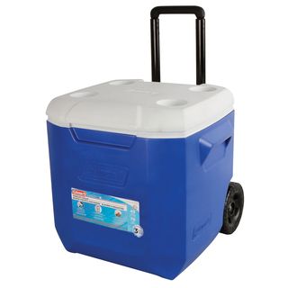 Coleman 45 quart Blue/ White Wheeled Cooler