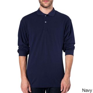 American Apparel American Apparel Mens Pique Cotton Long Sleeve Shirt Navy Size XS