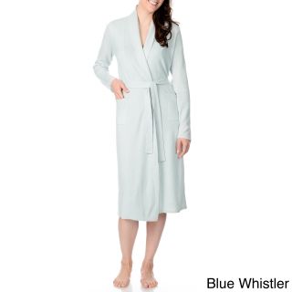 Ply Cashmere Ply Cashmere Womens Self tie Cashmere Robe Blue Size L (12  14)