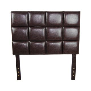 Visionxpro,inc. Classic Twin Size Headboard Dark Brown Faux Leather Brown Size Twin