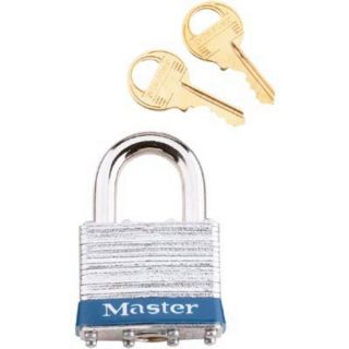 Master Lock 1 9/16in. EX Series Shrouded Steel Keyed Different Padlock, Model# 3D  Pad Locks