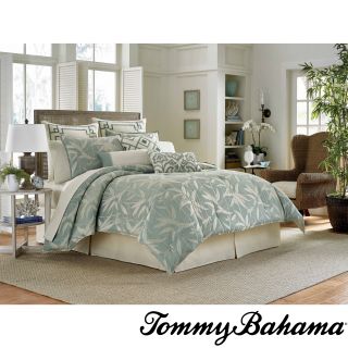 Tommy Bahama Tommy Bahama Bamboo Breeze 4 piece Comforter Set With Optional Euro Sham Separates Blue Size King