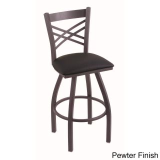 Steel Frame Black Upholstery 25 inch Counter Stool