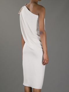 Lanvin Asymmetric Bow Shoulder Dress