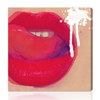 Oliver Gal Lip Lick Graphic Art on Canvas 10063 Size 20 x 20