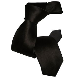 Dmitry Mens Black Italian Silk Tie