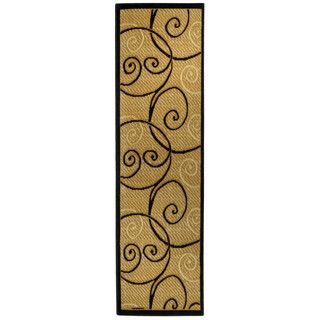Ephesus Collection Ivory Tribal Filigree Contemporary Runner Rug (110 X 610)
