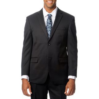 Martino Mens Slim Fit Wool Rich Black Wool Blend Suit