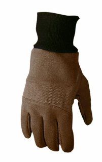 Wells Lamont 842S Adult Dotted Stretch Jersey Glove with Knit Wrist, Small   Work Gloves  