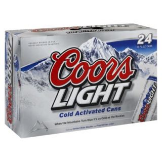 Coors Light Beer Cans 12 oz, 24 pk