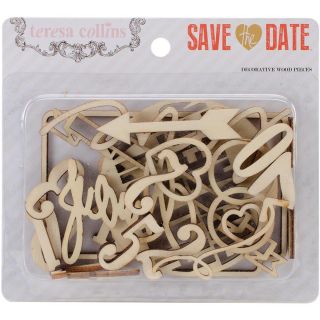 Save The Date Laser cut Wooden Shapes