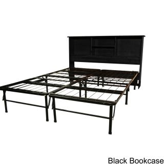 Durabed Full size Steel Foundation   Frame in one Mattress Support System With All Wood Bookcase Headboard Bed Frame
