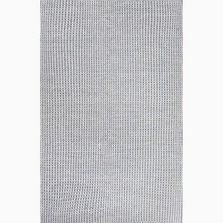 Hand made Blue/ Ivory 100 percent Wool Eco friendly Rug (8x10)