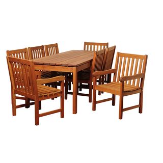 ia Giselle 9 piece Wood Outdoor Dining Set Brown Size 9 Piece Sets