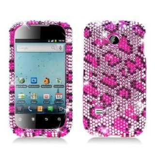 Aimo Wireless HWM865PCDI123 Bling Brilliance Premium Grade Diamond Case for Huawei Ascend 2 M865   Retail Packaging   Pink Leopard Cell Phones & Accessories