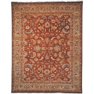 Safavieh Hand knotted Samarkand Rust/ Light Gold Wool Rug (6 X 9)