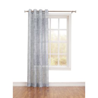 Style Selections Blanchard 84 in L Light Filtering Floral Mineral Grommet Window Curtain Panel
