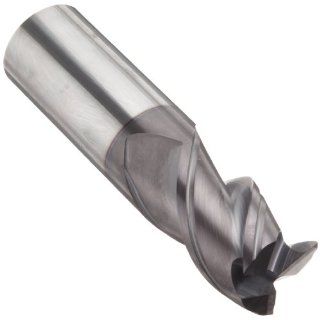 Guhring 3173 Carbide Square Nose End Mills, Inch, AlTiN Finish, Finishing Cut, Non Center Cutting, 45 Degree Helix, For Use With Cast Iron, Nickel/Nickel Alloys, Steel/Steel Alloys, Titanium/Titanium Alloys