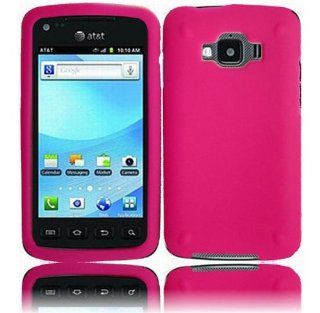 Hot Pink Soft Silicone Gel Skin Cover Case for Samsung Rugby Smart SGH I847 Cell Phones & Accessories