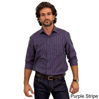 Luigi Baldo Luigi Baldo Mens Long Sleeve Collared Sport Shirt (gift Boxed) Purple Size S