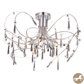 Christopher Knight Home Grandcour 5 light Royal Cut Crystal And Chrome Flush Mount