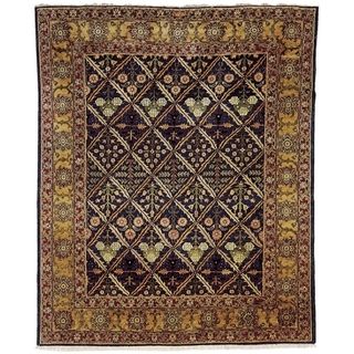 Safavieh Hand knotted Peshawar Vegetable Dye Navy/ Gold Wool Rug (8 X 10)