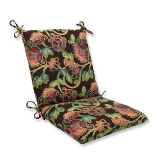 Pillow Perfect Squared Corners Chair Cushion With Sunbrella Vagabond Paradise Fabric